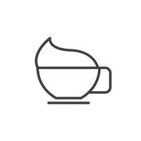 cappuccino icon. sign for mobile concept and web design. outline vector icon. symbol, logo illustration. vector graphics.