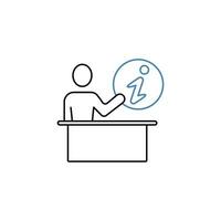 information desk concept line icon. Simple element illustration. information desk concept outline symbol design. vector