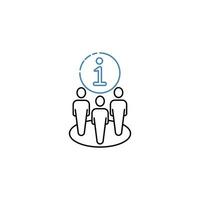 about us concept line icon. Simple element illustration. about us concept outline symbol design. vector