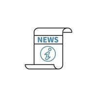 Newspaper concept line icon. Simple element illustration. Newspaper concept outline symbol design. vector