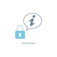 confidential concept line icon. Simple element illustration. confidential concept outline symbol design. vector