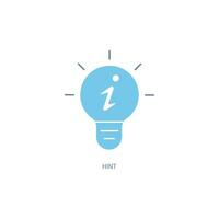 hint concept line icon. Simple element illustration. hint concept outline symbol design. vector