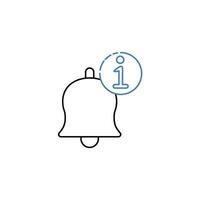 alert info concept line icon. Simple element illustration. alert info concept outline symbol design. vector