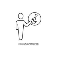 Personal information concept line icon. Simple element illustration. Personal information concept outline symbol design. vector