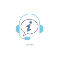 Support concept line icon. Simple element illustration. Support concept outline symbol design. vector