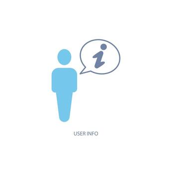 user info concept line icon. Simple element illustration. user info concept outline symbol design. vector