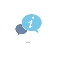 chat concept line icon. Simple element illustration. chat concept outline symbol design. vector