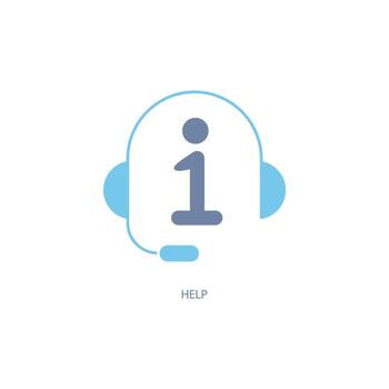 Support concept line icon. Simple element illustration. Support concept outline symbol design. vector