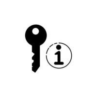 key information concept line icon. Simple element illustration. key information concept outline symbol design. vector