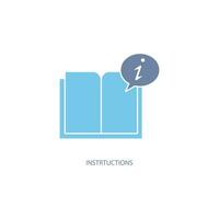 Instruction concept line icon. Simple element illustration. Instruction concept outline symbol design. vector