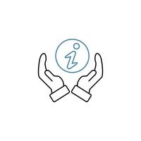 inform concept line icon. Simple element illustration. inform concept outline symbol design. vector