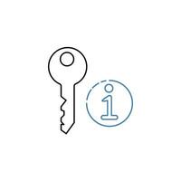 key information concept line icon. Simple element illustration. key information concept outline symbol design. vector
