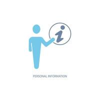 personal información concepto línea icono. sencillo elemento ilustración. personal información concepto contorno símbolo diseño. vector