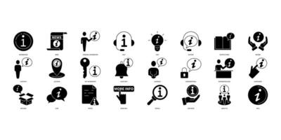 Information icons set. Set of editable stroke icons.Vector set of Information vector