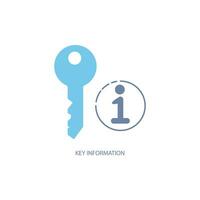 key information concept line icon. Simple element illustration. key information concept outline symbol design. vector