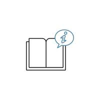 Instruction concept line icon. Simple element illustration. Instruction concept outline symbol design. vector