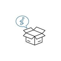 info box concept line icon. Simple element illustration. info box concept outline symbol design. vector