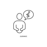 guidance concept line icon. Simple element illustration. guidance concept outline symbol design. vector