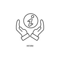 inform concept line icon. Simple element illustration. inform concept outline symbol design. vector