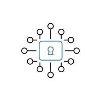 protection concept line icon. Simple element illustration. protection concept outline symbol design. vector