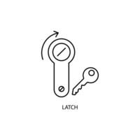 latch concept line icon. Simple element illustration. latch concept outline symbol design. vector