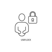 user lock concept line icon. Simple element illustration. user lock concept outline symbol design. vector