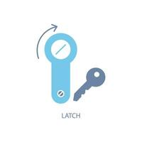 latch concept line icon. Simple element illustration. latch concept outline symbol design. vector