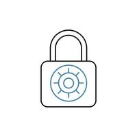 Safe combination concept line icon. Simple element illustration. Safe combination concept outline symbol design. vector