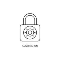 Safe combination concept line icon. Simple element illustration. Safe combination concept outline symbol design. vector