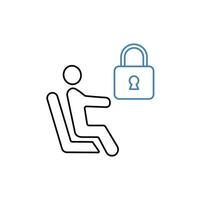 lockdown concept line icon. Simple element illustration. lockdown concept outline symbol design. vector