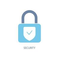 security concept line icon. Simple element illustration. security concept outline symbol design. vector