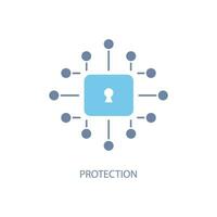 protection concept line icon. Simple element illustration. protection concept outline symbol design. vector
