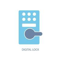 digital lock concept line icon. Simple element illustration. digital lock concept outline symbol design. vector