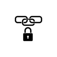cadena concepto línea icono. sencillo elemento ilustración. cadena bloquear concepto contorno símbolo diseño. vector