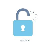 unlock concept line icon. Simple element illustration. unlock concept outline symbol design. vector