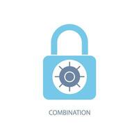 Safe combination concept line icon. Simple element illustration. Safe combination concept outline symbol design. vector