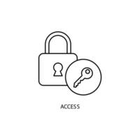 access concept line icon. Simple element illustration. access concept outline symbol design. vector