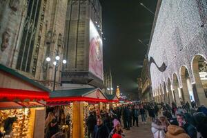 Milan Italy 2023 Along the perimeter of the cathedral, the most awaited and loved market by Milanese photo