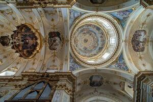 Basilica of Santa Maria Maggiore interior decorated in baroque style photo