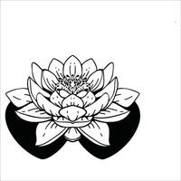 Stylish , fashionable  and awesome Lotus Flower art and illustrator vector