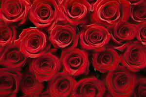 AI generated Red Rose Background for Valentine's Day. AI Generated photo