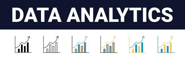 Precision Insights Streamlined Web Icons for Data Analysis, Statistics, and Analytics Minimalist Outline, black and color fill Collection in Vector Illustration. calculator, data, database,