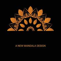 New Mandala Golden Color vector