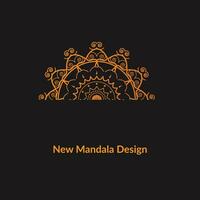 New Mandala Golden Color vector