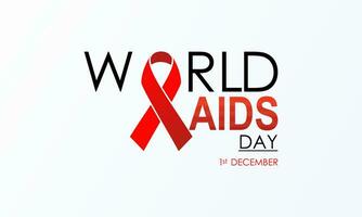 mundo SIDA conciencia día concepto vector