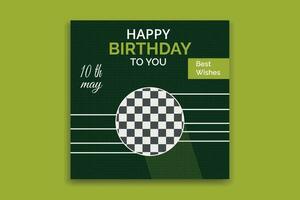 birthday invitation card design birthday banner vector