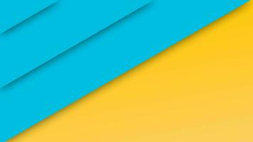 Papercut overlap layer blue and yellow color background video