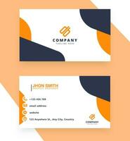 2 Sided Corporative Business Card Vector Template Design
