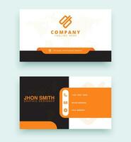 2 Sided Corporative Business Card Vector Template Design