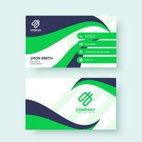 2 Sided Corporative Business Card Vector Template Design